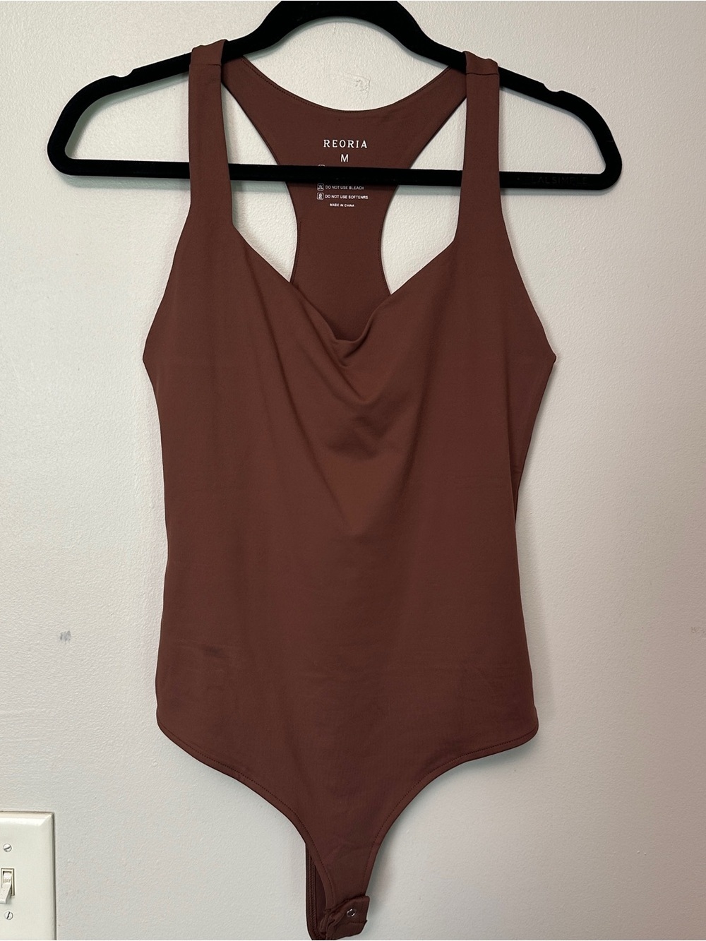 ReoRia Rust Brown Racerback Bodysuit